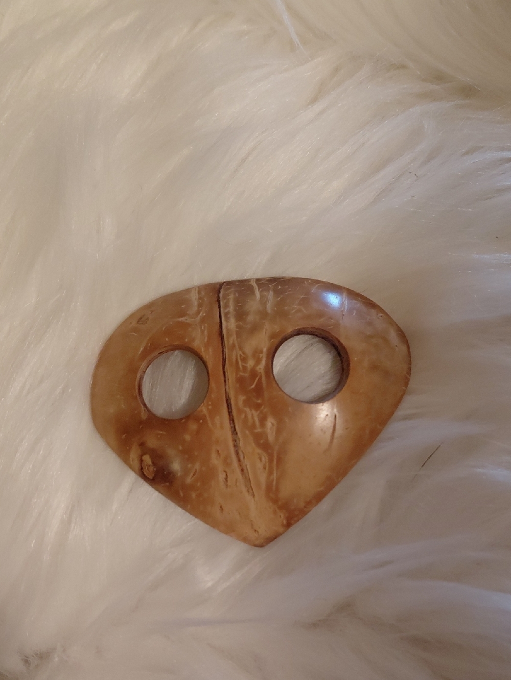 NWT T-Shirt or Scarf Tie-up Clip, Wood Grain, Two Openings, Never Worn!